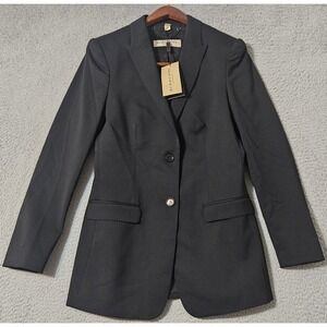 Burberry London Women's Black 2 Button Blazer Size 8 US New with Tags 3864218